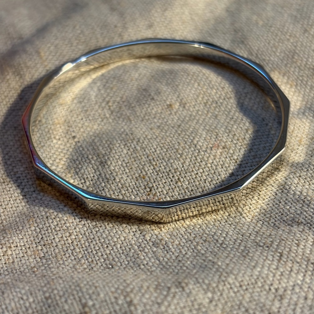 Monet Silver Geometric Bracelet